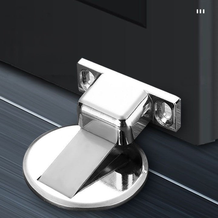 Kit 4 Prendedor de Porta Magnético Slim Cromado