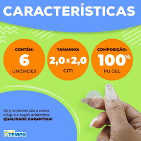 Adesivo Protetor Multiuso Silicone Pingo Anti Impacto Protege Móveis Parede Porta Vidro Anti Ruído