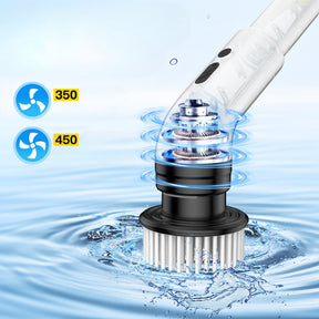 Escova de Limpeza 9 Em 1 Recarregavél Elétrica Giratória Com Cabo Alongador