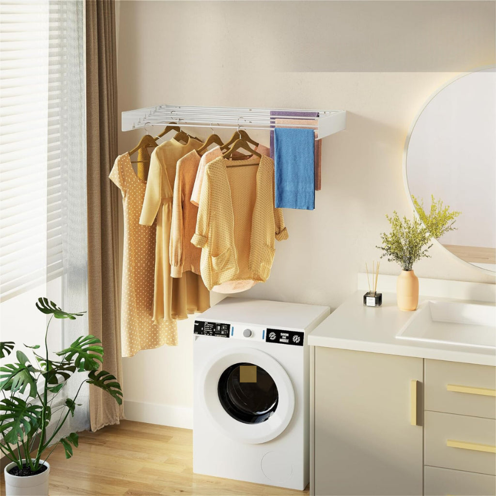 Varal de Parede Mágico Retrátil Dobrável Grande Romelux