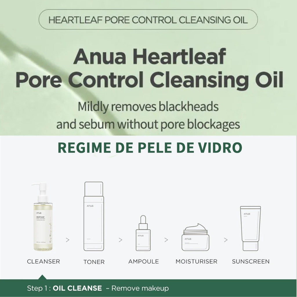 Anua Heartleaf Óleo Limpeza Para Controle De Poros Remoção De Cravos Profunda Removedor De Maquiagem Cleansing oil