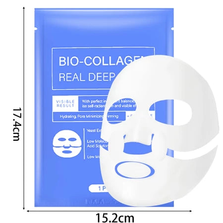 Máscara Facial De Colágeno-Máscaras Faciais Hidratantes Profundas Descartáveis Divididas-Hidratante Boost Cuidados Com A