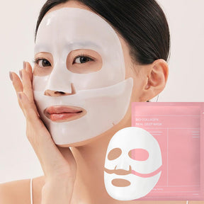 Máscara Facial De Colágeno-Máscaras Faciais Hidratantes Profundas Descartáveis Divididas-Hidratante Boost Cuidados Com A