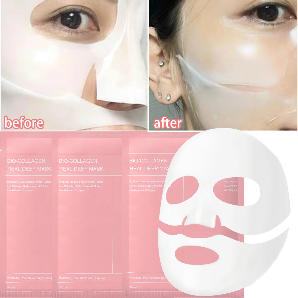 Máscara Facial De Colágeno-Máscaras Faciais Hidratantes Profundas Descartáveis Divididas-Hidratante Boost Cuidados Com A