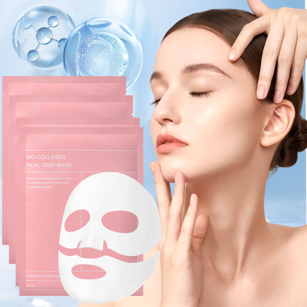 Máscara Facial De Colágeno-Máscaras Faciais Hidratantes Profundas Descartáveis Divididas-Hidratante Boost Cuidados Com A