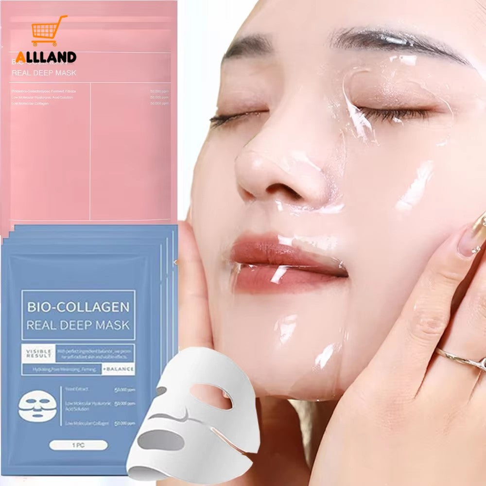 Máscara Facial De Colágeno-Máscaras Faciais Hidratantes Profundas Descartáveis Divididas-Hidratante Boost Cuidados Com A