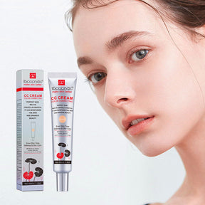 Creme Facial CC Corretor de Cor com Centella Asiatica, BB Cream Reparador e Base Líquida Clareadora - 45ml.